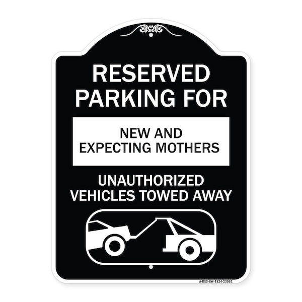 Reserved Parking for New and Expecting Mothers Unauthorized Vehicles Towed Away, A-DES-BW-1824-23092